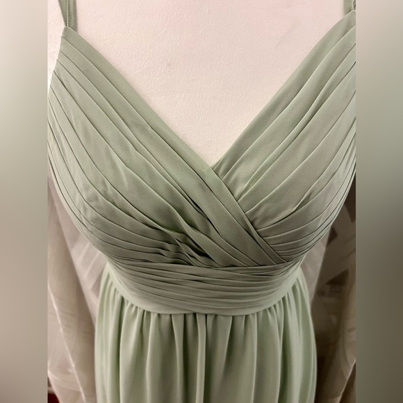 Beautiful Sage Prom Azazie Gown - Picture 4 of 10
